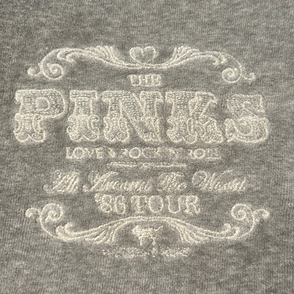 VS Pink Yoga Pants 2005 Velour XS Grey Y2K McBling Flare Foldover Loungewear - Picture 9 of 14